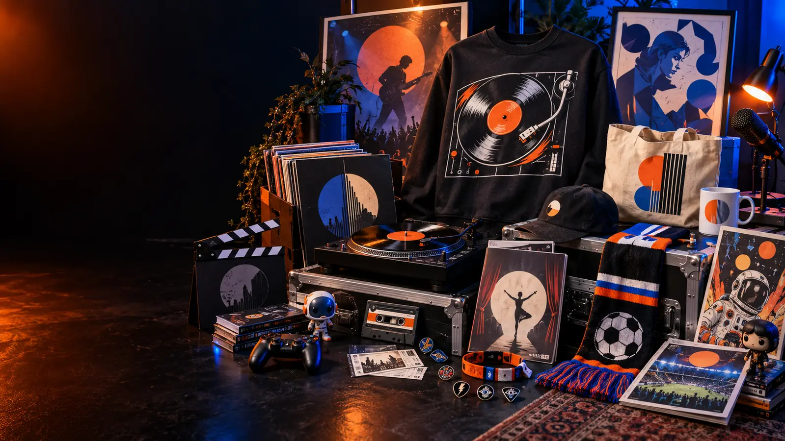 A vibrant showcase of music, film, theatre, sport, gaming and collectible merchandise